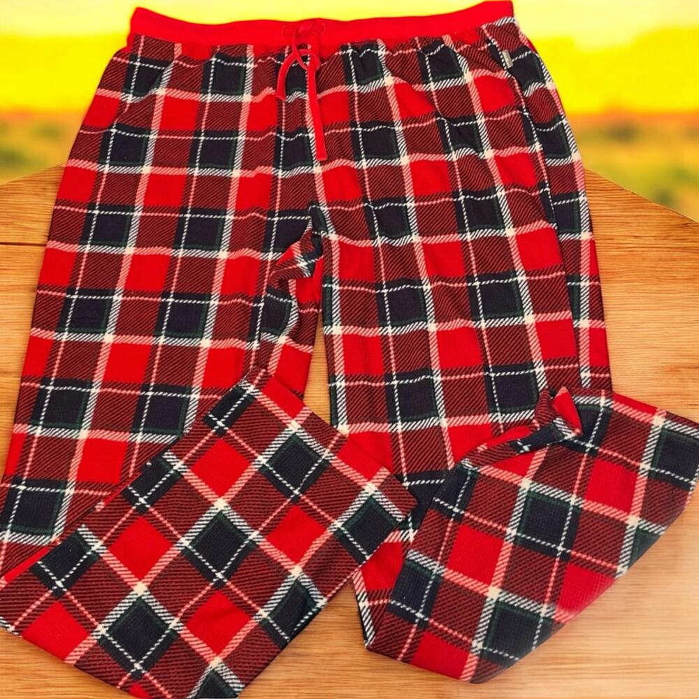 Eddie Bauer Mens XL Pajama Pant Flannel Sleep Plaid Lounge Drawstring PJs Bottom